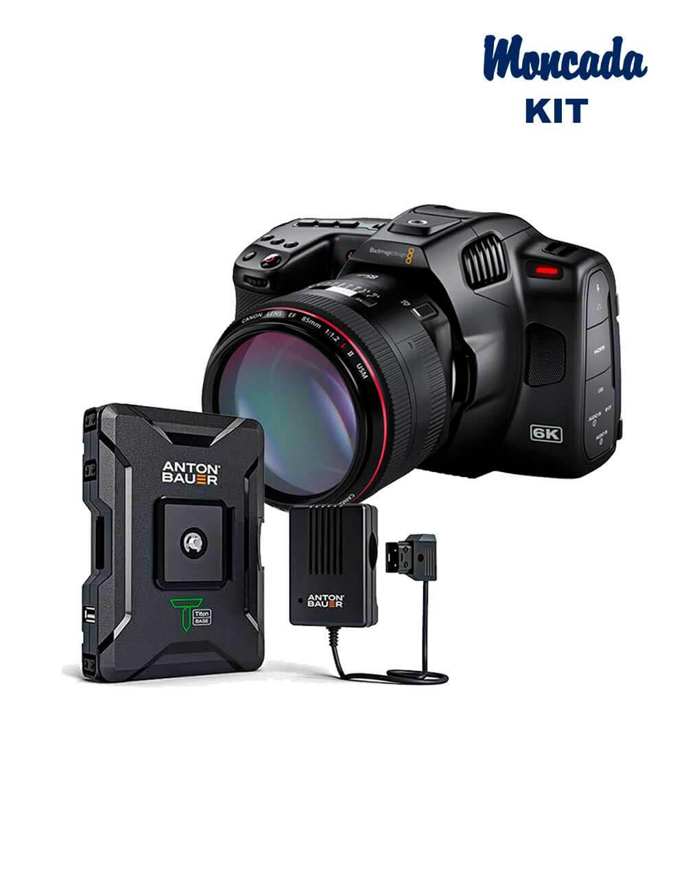 Blackmagic Pocket Cinema Camera 6K Pro + Anton Bauer Titon Base Kit for Blackmagic Lemo input