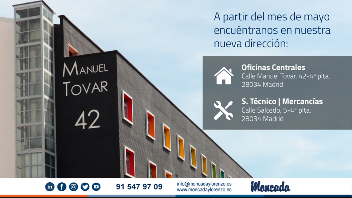 Llegan momentos de cambio para Moncada y Lorenzo, ¡¡Estrenamos nueva sede corporativa!!